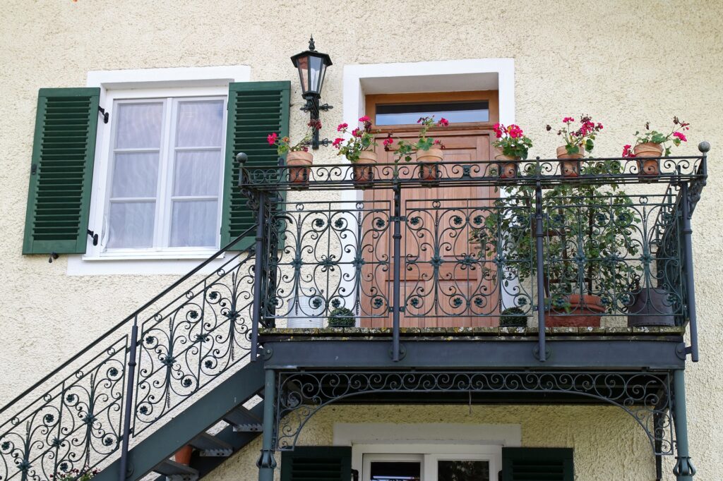 Wrought Iron Railings on balcony